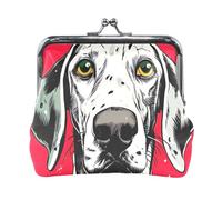 Colorful Phoenix Green Coin Purses Mini Change Purse, Portable Pouch Change Wallet Organizers, Retro Dalmatian Red, One Size, Retro Dalmatian Red