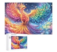 Colorful Phoenix on Rainbow Clouds 1000 Piece Jigsaw Puzzle for Adults Indoor Logical Game Brain Stimulation Gift for All Occasions 1000 PCS