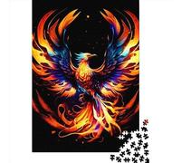 Colorful Phoenix3 Wooden Jigsaw Puzzles 1000 Pieces Jigsaw Creative Rectangular Large Family Puzzle Game Artwork for Adults Teens 1000pcs (75x50cm)