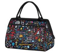Colorful Physics Travel Duffle Bag for Women Men Kids Boys Girls Weekend Overnight Bags 24 L Holdall Tote Cabin Bag for Sports Gym Yoga