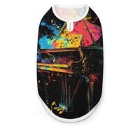 Colorful Piano Dog Shirt for Dogs & Cats Soft Breathable Pet Vest T Shirt Lightweight Dog Tank Top L