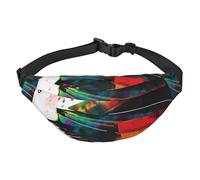 Colorful Piano Keyboard Music Fanny Pack for Men Women Crossbody Waist Bag Everywhere Belt Bag Wallet Hip Bum Bag with Adjustable Strap Casual Chest Bag for Outdoor Hiking Cycling, Black, One Size