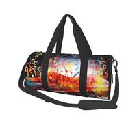 Colorful Piano Keyboard Music Note Duffel Bags for Women Men, Foldable Travel Totes Bag for Airplane Essentials, Weekender Overnight Bags Large Sport Gym Bag Carry On Luggage Bag with Strap