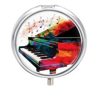 Colorful Piano Keyboard Music Pill Case Travel Pill Container Mini Travel Medicine Tablet Vitamin Holder Organizer Medicine Cod Liver Oil Storage