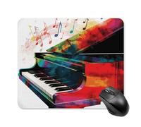Colorful Piano Keyboard Music Square Mouse Pad Portable Computer Mousepad with Non-Slip Rubber Base 25 * 30cm Ultra-Thin Gaming Mouse Mat for Computer Laptop Office Desk Accessories