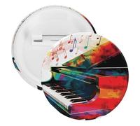 Colorful Piano Keyboard Music Tinplate Badge Personalized Round Brooch Large Craft Button Suitable for Teachers, Nurses, Doctors, Staff, Party Gift Accessories, 1Pcs, Plastic, plastics