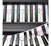 Colorful Piano Keyboard Notes for Beginners, Removable Note Labels for Learning, 88 Full Size Keys, Reusable, No Stickers Required