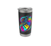 Colorful Piano Keyboard Retro Stainless Steel Insulated Tumbler