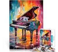 Colorful Piano Keyboard1000 Pieces Jigsaw Puzzles for Adults learning educational Every Piece is Unique - Challenging Family Fun Game 38x26cm