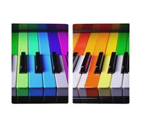 Colorful Piano Music Rainbow Leather Passport Holder Handmade Passport Cover with Card And Ticket Slot Easy Access Passport Case Passport Wallet Passport Holder for Women And Men, style, 20.3x13.8cm