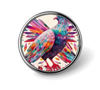 Colorful Pigeon Brooch Pins Lapel Pins for Men Women Badge Button Cover Decorative Jewelry Charms for Hats Bags Backpacks Suits Shirts Scarves Clothing Accessories Banquet Wedding Gift