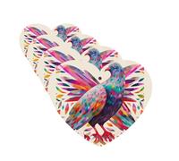Colorful Pigeon Car Air Fresheners Cards 4 Pcs Hanging Fragrance Scented Cards Long-Lasting Car Aromatherapy Tablets for Wardrobe Bathroom Car Interior Mirror Pendant Gifts