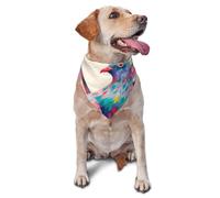 Colorful Pigeon Dog Bandana Pet Scarf Accessories for Small Medium Dogs Cats Photo Prop, Triangle Pet Bandanas Adjustable Puppy Bib Washable Dog Kerchief Puppy Neckerchief