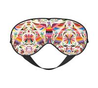 Colorful Pigeon Double Sided Sleep Mask, Adjustable Blackout, Silk-Like Eye Mask for Sleeping,Travel, Soft, Breathable, Lightweight Comfortable Blindfold