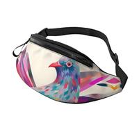 Colorful Pigeon Fanny Pack for Men Women Crossbody Waist Bag Waterproof Sports Belt Bag Outdoor Hip Pack