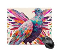 Colorful Pigeon Mouse Pad - Non-Slip Rubber Base Ultra-Thin Desk Mat Waterproof & Portable Mousepad for Gaming, Office, Design 18 * 22cm