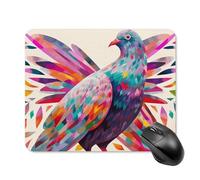 Colorful Pigeon Mouse Pad - Non-Slip Rubber Base Ultra-Thin Desk Mat Waterproof & Portable Mousepad for Gaming, Office, Design 20 * 25cm