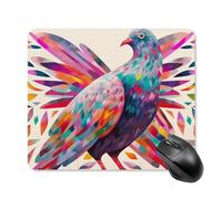 Colorful Pigeon Mouse Pad Square Mice Mat Waterproof Computer Mousepad with Non-Slip Rubber Base Wireless Mice Pad for Laptop Office Home Personalized Gaming Mousepad 25 * 30cm