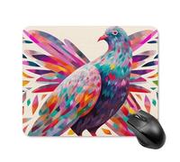 Colorful Pigeon Mouse Pad Square Mice Mat Waterproof Computer Mousepad with Non-Slip Rubber Base Wireless Mice Pad for Laptop Office Home Personalized Gaming Mousepad 20 * 25cm