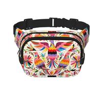 Colorful Pigeon Unisex Adjustable Waist Square Double Layer Waist Pack for Outdoor Activities Travelling Running Hiking