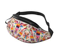 Colorful Pigeon Waist Bag Bumbags for Men Women, Print Polyester Waist Pack for Travel Walking Sport with Adjustable Strap