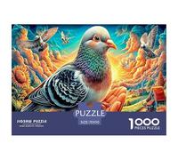 Colorful Pigeons 1000 Pieces Jigsaw Puzzle for Adults. Difficult Puzzle, Game Challenge Toy, Home Decoration 70x50cm/1000pcs