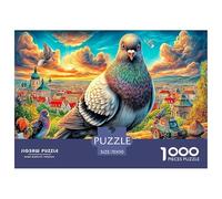 Colorful Pigeons Jigsaw Puzzles, 1000 Pieces Impossible Puzzle Challenge Toy for Adults& Kids Age 12 Years Up 70x50cm/1000pcs