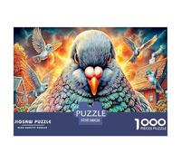 Colorful Pigeons Jigsaw Puzzles for Adults Kids. 1000 Pieces Impossible Puzzle Challenge Toy 38x26cm/1000pcs