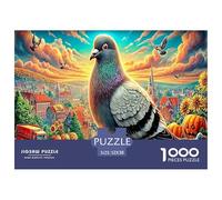 Colorful Pigeons Jigsaw Puzzles for Adults Kids. Impossible 1000 Pieces Puzzle Challenge Toy Games Gifts 52x38cm/1000pcs