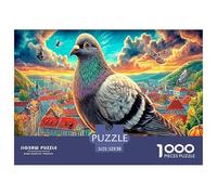 Colorful Pigeons Jigsaw Puzzles for Adults Kids. Impossible 1000 Pieces Puzzle Challenge Toy Games Gifts 52x38cm/1000pcs