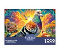 Colorful Pigeons Jigsaw Puzzles for Adults Kids. Impossible 1000 Pieces Puzzle Challenge Toy Games Gifts 38x26cm/1000pcs
