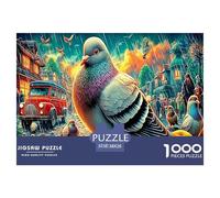 Colorful Pigeons Jigsaw Puzzles for Adults Kids. Impossible 1000 Pieces Puzzle Challenge Toy Games Gifts 38x26cm/1000pcs