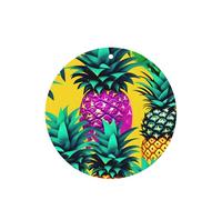Colorful Pineapple Hanging Air Freshener Set, Round Lavender Fragrance Cards For Auto Interior, 10/24 Cards Pack