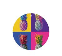Colorful Pineapple Pattern Printing 10 Pcs Car Air Freshener Fragrant Sheets,Car Hanging Accessories With Strings For Decor