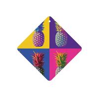 Colorful Pineapple Pattern Printing 10 Pcs Car Air Freshener Fragrant Sheets,Car Hanging Accessories With Strings For Decor