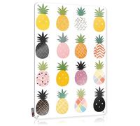 Colorful Pineapple Patterns: A Visual Delight Tin Wall Decor Bedroom Accessories | Antique Collection Decorative Wall Art(30X40CM)
