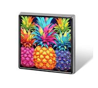 Colorful Pineapple Square Lapel Pins Backpack Pin Cute Brooch Decoration Brooches for Women Men Fashion Button Badges for Hat Backpacks Purses Jackets Shirt Suit