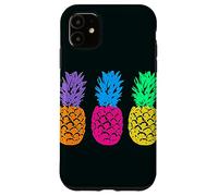 Colorful Pineapple Trio Art Vibrant Tropical Summer Fruit Case for iPhone 11