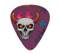 Colorful pink cartoon daisy guitar picks in three different thicknesses, suitable for electric guitar and band players