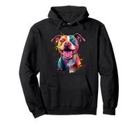 Colorful Pit-Bull Beauty Graphic Art Pitbull Dog Lover Pullover Hoodie
