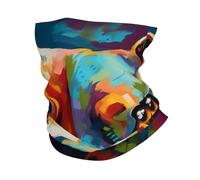 Colorful Pit Bull Portrait In The Printed Headscarf, Headband, Men'S And Women'S Towel，Multifunctional Sports Mask