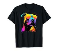 Colorful Pitbull Dad Funny Dog Lover Father's Day Men Women T-Shirt