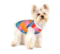 Colorful Plaid Printed,Cotton Sleeveless Pet T-Shirt Soft Stretchy Puppy Breathable Vest,L