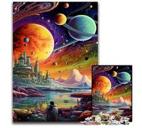 Colorful Planet 1000 Piece Jigsaw Puzzles for Adults Wooden Jigsaw Relaxing Entertainment, Home Decor 50x75CM/19.68x29.52inch