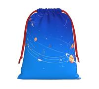 Colorful Planet Drawstring Gift Bag â€“ Premium Polyester Holiday & Party Favor Bag With Full-Print Design, Perfect For Christmas, Halloween, And Promotions
