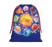 Colorful Planet Drawstring Gift Bag â€“ Premium Polyester Holiday & Party Favor Bag With Full-Print Design, Perfect For Christmas, Halloween, And Promotions