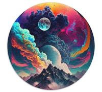 Colorful Planet Exploding 1000 Piece Jigsaw 1000 Piece Round Jigsaw Puzzle Brain Teaser & Home Decor, Perfect 67.5x67.5cm