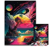 Colorful Planet Exploding Jigsaw Puzzles for Adults 1000 Piece Challenging Puzzles Challenging Brain Teaser for Teenagers, Family Game Night Fun 50x75CM/19.68x29.52inch