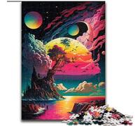 Colorful Planet Exploding Jigsaw Puzzles for Adults 1000 Piece Puzzle, for Age 14+ Home Art Decor Family Games Christmas Birthday Gifts (26x38cm)