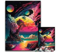 Colorful Planet Exploding Puzzle 1000 Pieces Jigsaw Impossible Jigsaw Puzzles for Adults Perfect for Birthday, Christmas 26X38CM/10.23x14.96inch